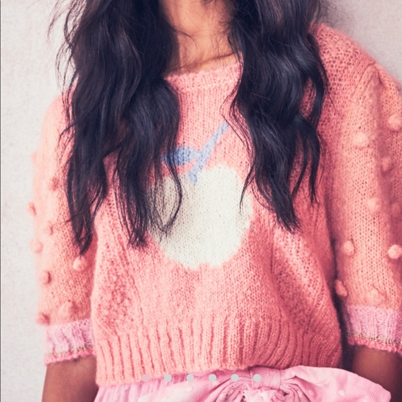 LoveShackFancy Sweaters - LoveShackFancy Cyrielle Cropped Pullover